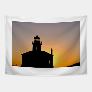 Lighthouse at Sunset. Tapestry