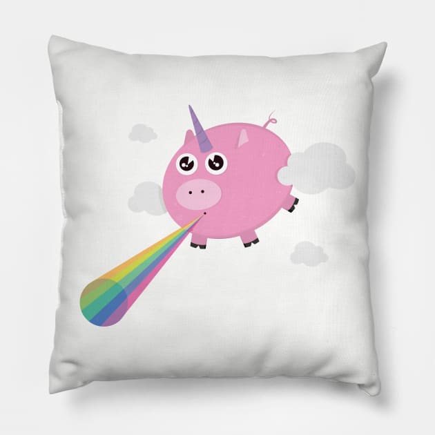 Cute Unipork Pillow by grafino