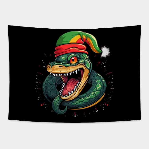 Eel Christmas Tapestry by JH Mart