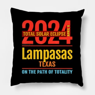 Lampasas Texas Tx Total Solar Eclipse 2024 4 Pillow