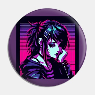 Emo Girl Pin