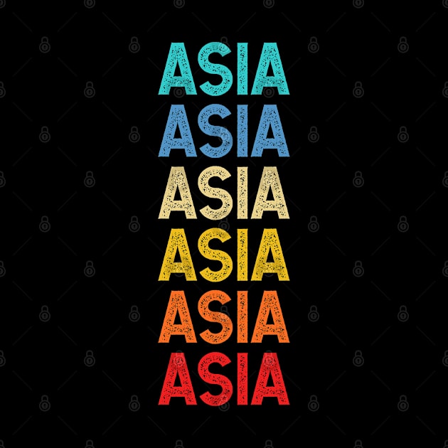 Asia Name Vintage Retro Custom Gift Named Asia by CoolDesignsDz