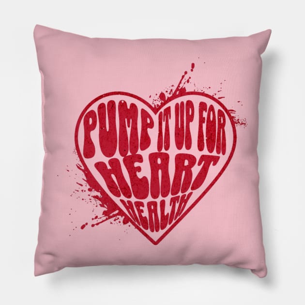 Beat Heart Disease: Live Strong Pillow by TaansCreation 