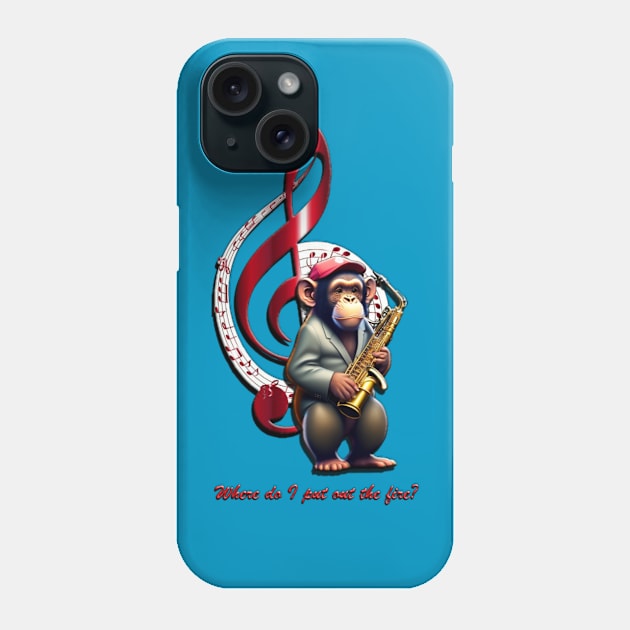 Mono saxofonista Phone Case by RobetsDesign