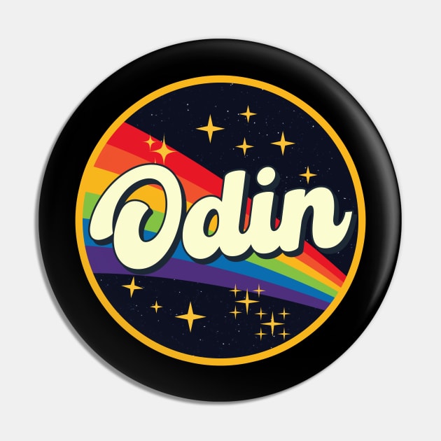 Odin // Rainbow In Space Vintage Style Pin by LMW Art