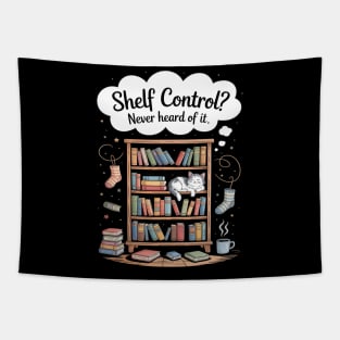 Shelf Control Never Heard of it Funny Book Lover Tapestry