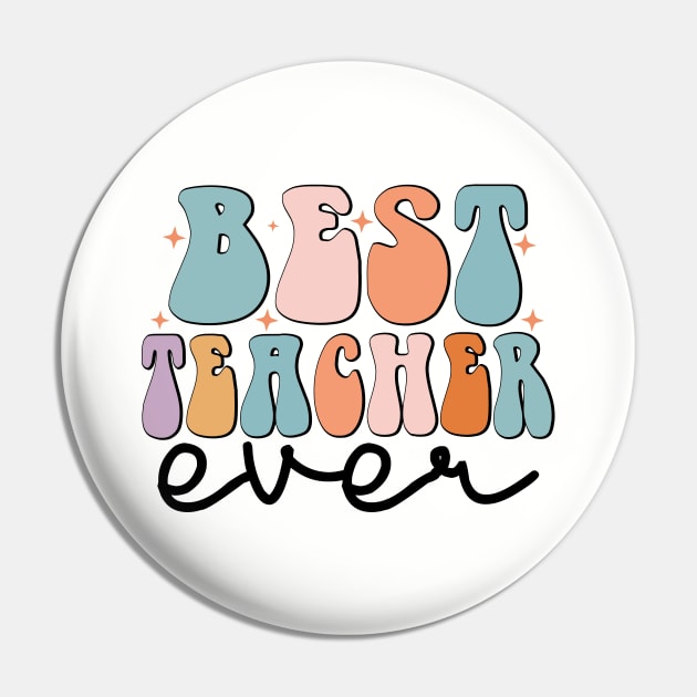 Best Teacher Ever | Best Teacher Gift | Co-worker Gift | Gift For Teacher Pin by Vanglorious Joy