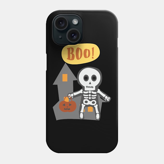 Skeleton Boo - Halloween Phone Case by code96