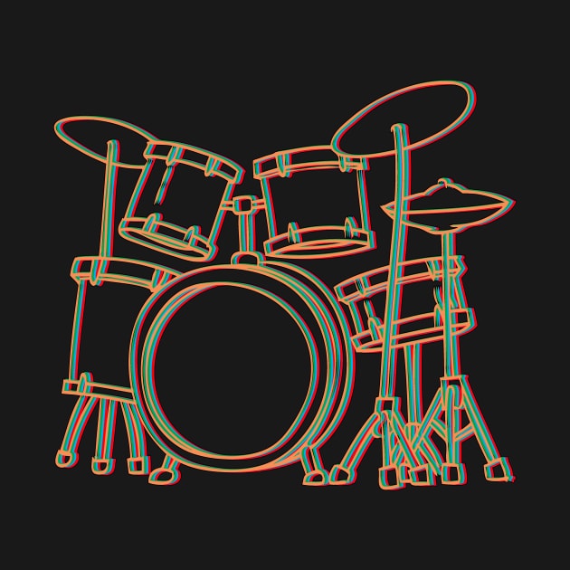 Drums Glitch Design by vpdesigns