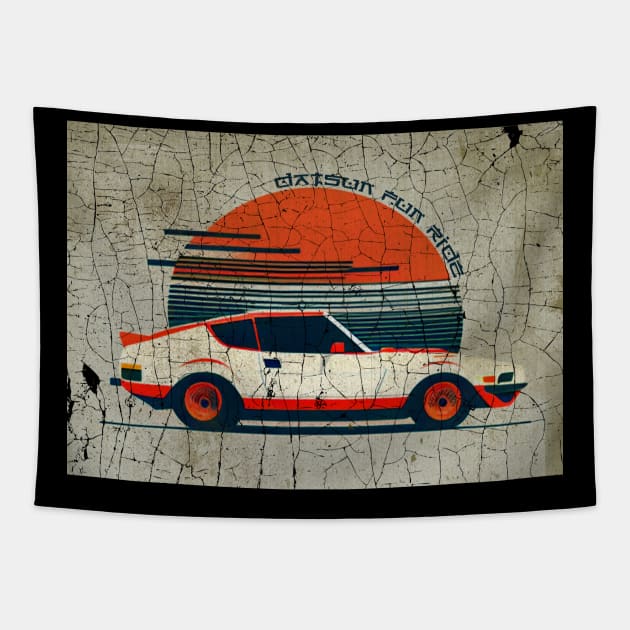 Datsun poster art Tapestry by Hat_ers