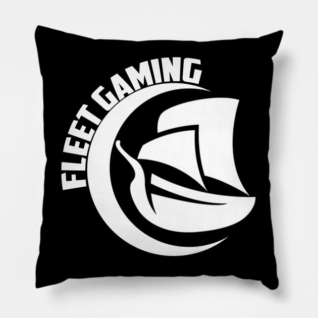 Fleet gaming white logo Pillow by FleetGaming