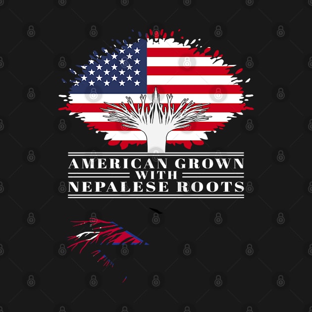 American Grown With Nepalese Roots Us Nepal Flag Tree by BramCrye