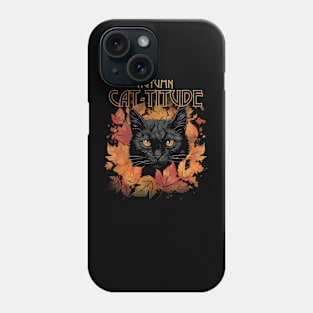 Autumn Cat-Titude Fall Leaves Phone Case