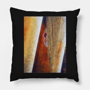 Spider in its web in earth tones Pillow