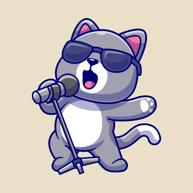 Cute Cat Singing Cartoon by Catalyst Labs