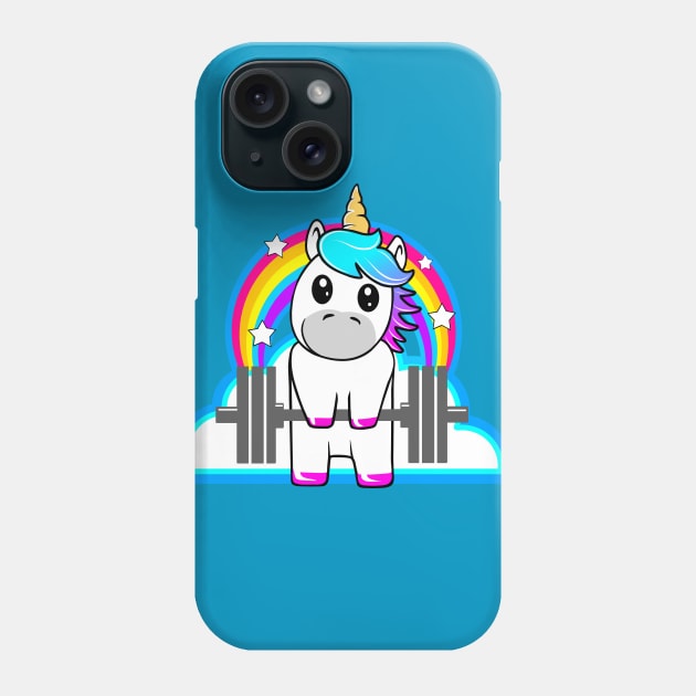 Unicorn lifting Phone Case by TimAddisonArt