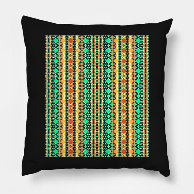 Navajo Colors 108 by Hypersphere Pillow by Hypersphere