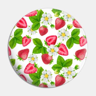 Red Strawberries Pin