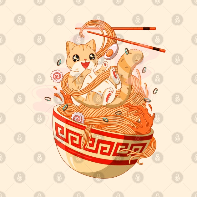 Cat Ramen Bowl by machmigo