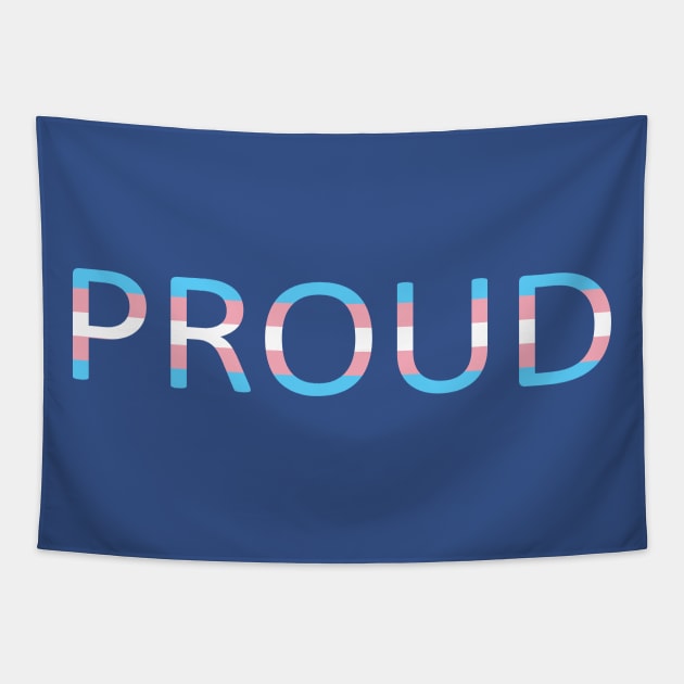 Proud Transgender Flag Tapestry by Scar