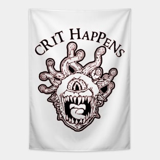 Crit Happens Beholder Dungeons and Dragons Tapestry