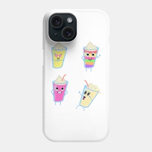 Cute Kawaii Milkshakes Selection Pack Phone Case