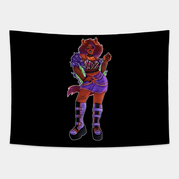 Clawdeen Wolf Tapestry by withurie