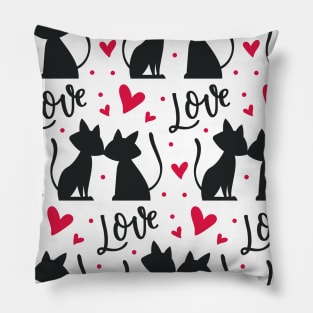 Sweet, Couple, Cat, Heart, Love, Spread, Romance, Gift, Pillow