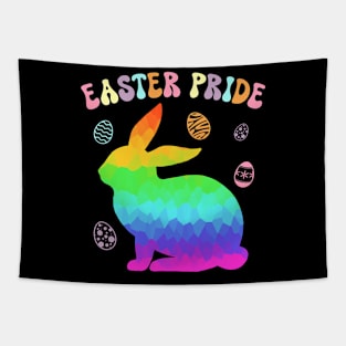 Easter Pride Rainbow Bunny Easter Rabbit LGBT Tapestry