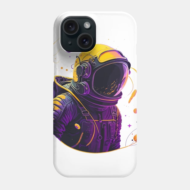 galaxy austronaut, fade cororfull, space, interstellar Phone Case by SuSuDuckies