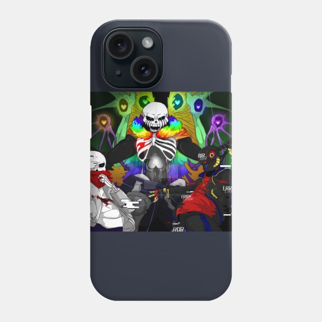 Undertale - Hoodie All Sans Phone Case by tylwerrt