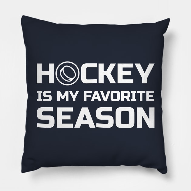 Hockey is my favorite season Pillow by colorsplash