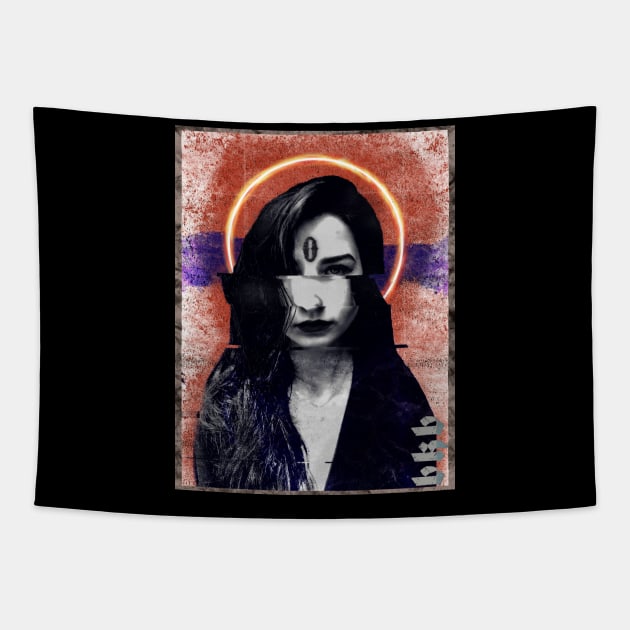 Lilith Crush the Patriarchy T-shirt design Tapestry by BrotherKillBrother