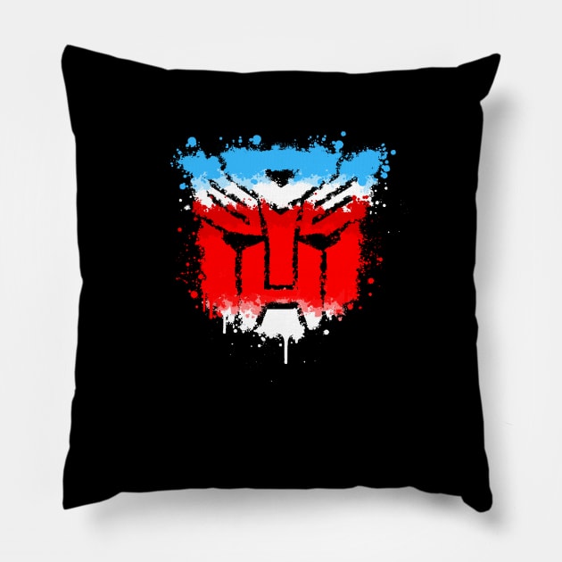 Heroic Robots Rock Out Pillow by inkjamz