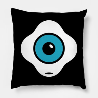 Blue egg-shaped alien Pillow