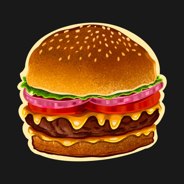 Cheese Burger 2 by deb draws