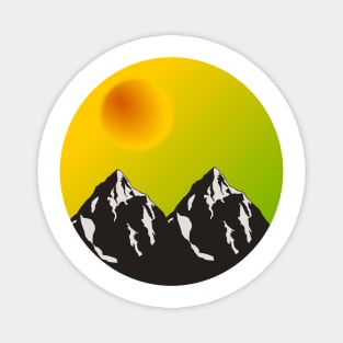 twin mountains Magnet