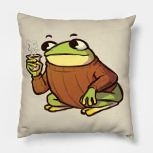 Sweater Frog Pillow