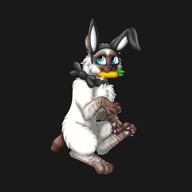 Bobtail BunnyCat: Chocolate Lynx Point (Black) by spyroid101