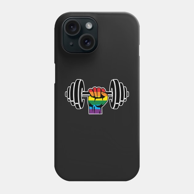 Gay Pride Gym T-shirt Rainbow flag Phone Case by SusanaDesigns