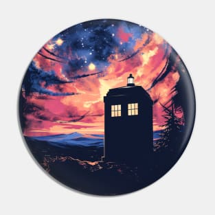 Tardis Galaxy Pin