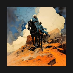 Desert Vigil: The Lone Rider's Watch T-Shirt