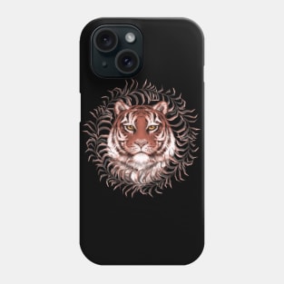 Tiger in grass Phone Case