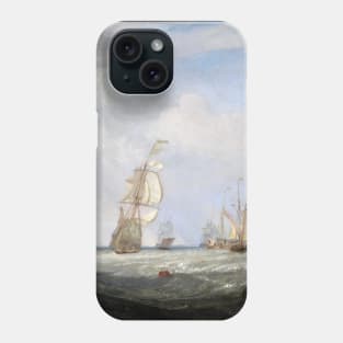 High Resolution William Turner Helvoetsluys Ships Going out to Sea 1832 Phone Case