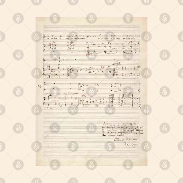 Debussy | Claude Debussy original handwritten score | 2 of 2 by Musical design