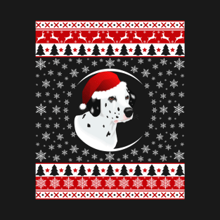 Dalmatian Santa Hat T-Shirt