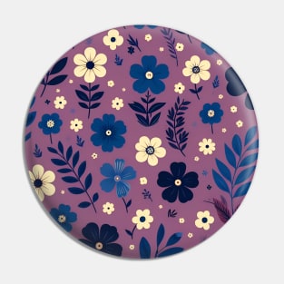 Purple Floral Pin