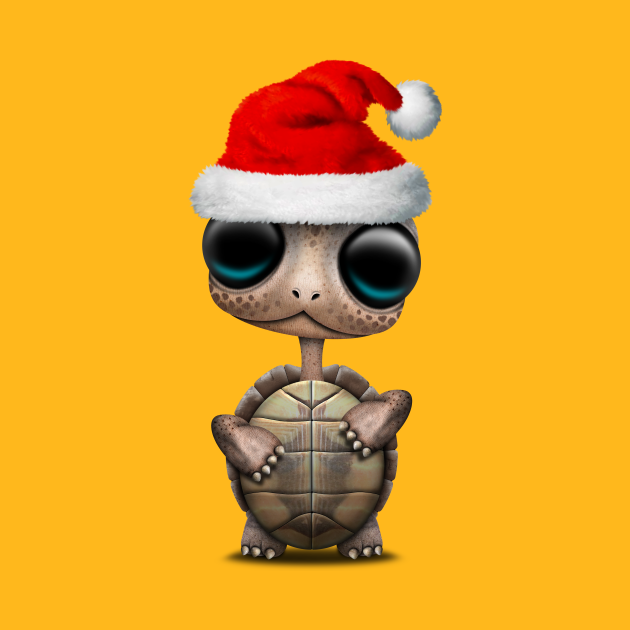 Disover Christmas Turtle Wearing a Santa Hat - Christmas - T-Shirt