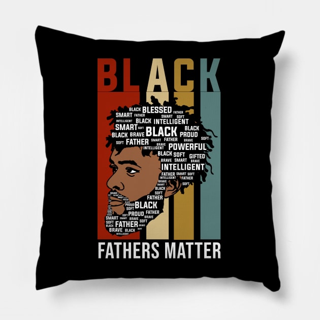 Black Fathers Matter, Black Fathers, Black Man Pillow by UrbanLifeApparel
