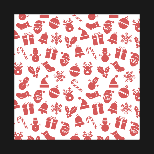 Random christmas pattern (xmas, santa, red and vintage) by Thepurplepig